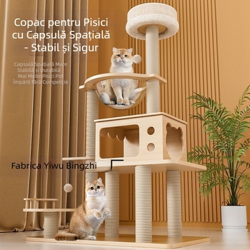 Cadru de cățărat pentru pisici, copac pentru pisici, raft mare pentru cuib de pisică, apartament mic, nu ocupă spațiu, jucărie pentru pisici, capsulă dublă pentru pisici, vilă pentru pisici