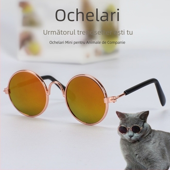 Ochelari de soare pentru pisici, direct din fabrică, ochelari de soare pentru câini, cu personalitate Teddy, accesorii amuzante pentru cap, accesorii pentru animale de companie, ochelari pentru pisici în stoc