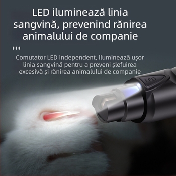 Polizor de unghii pentru câini, polizor electric de unghii pentru animale de companie, unghiere cu încărcare pentru pisici, polizor de unghii cu blană aurie Teddy, mut