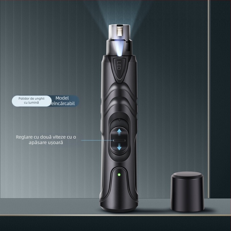 Polizor de unghii pentru câini, polizor electric de unghii pentru animale de companie, unghiere cu încărcare pentru pisici, polizor de unghii cu blană aurie Teddy, mut