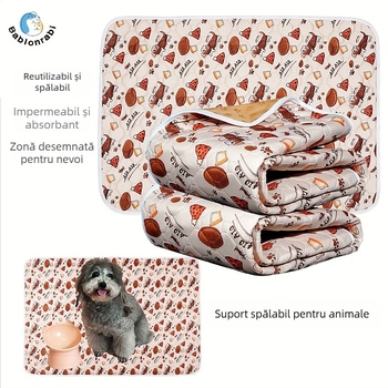 Tampon lavabil transfrontalier pentru urină pentru animale de companie, lavabil și reutilizabil, impermeabil cu patru straturi, pentru dresaj de incontinență, pentru călătorii cu câini