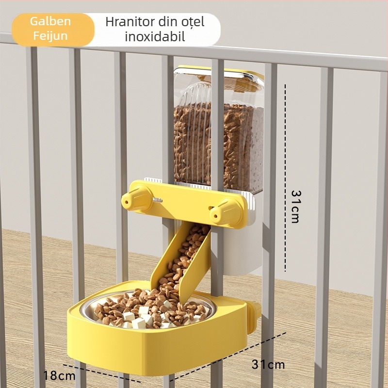 Hrănitor automat pentru pisici, mașină de hrănit cu autoservire pentru câini, en-gros, bol pentru pisici, bol anti-șoc, agățat, provizii pentru animale de companie