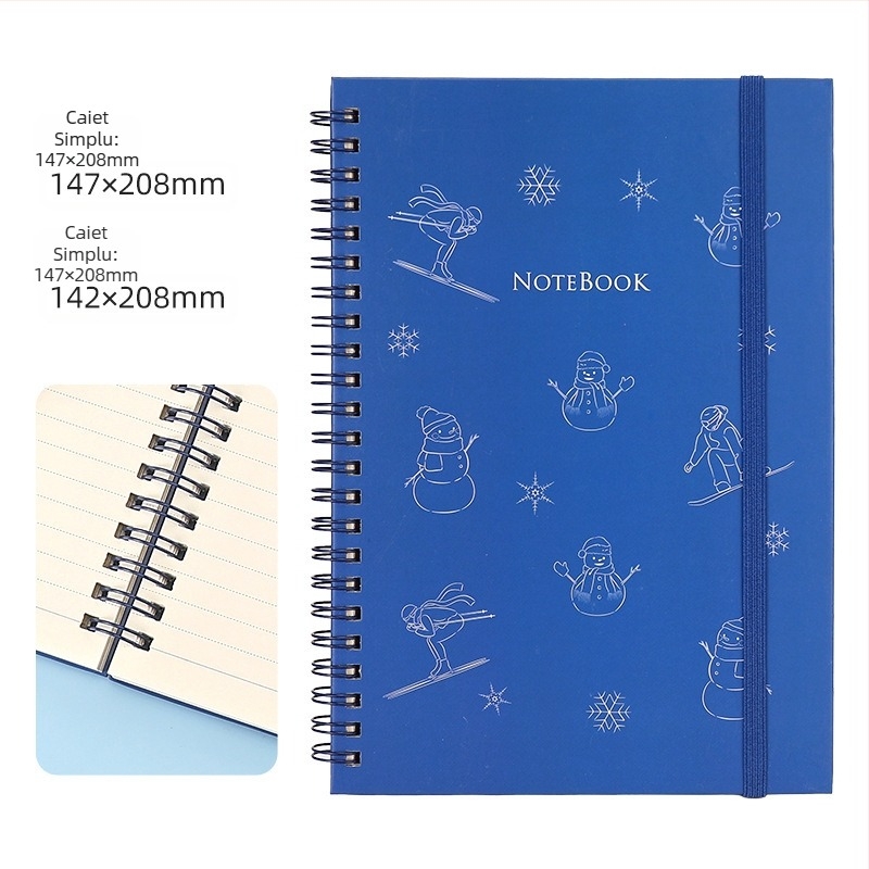Plan săptămânal american A5 Coil Notebook orizontal Notebook Program Notebook Engleză Jurnal Student Notepad En-gros