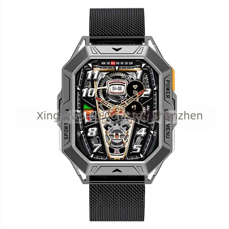 CrossBorder X1Pro ceas inteligent cu ritm cardiac Bluetooth apel busolă presiune barometrică asistent vocal pedometru ceas sport