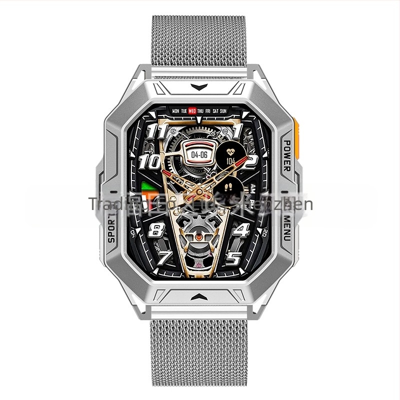 CrossBorder X1Pro ceas inteligent cu ritm cardiac Bluetooth apel busolă presiune barometrică asistent vocal pedometru ceas sport