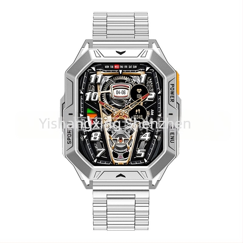 CrossBorder X1Pro ceas inteligent cu ritm cardiac Bluetooth apel busolă presiune barometrică asistent vocal pedometru ceas sport