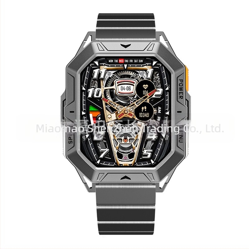 CrossBorder X1Pro ceas inteligent cu ritm cardiac Bluetooth apel busolă presiune barometrică asistent vocal pedometru ceas sport