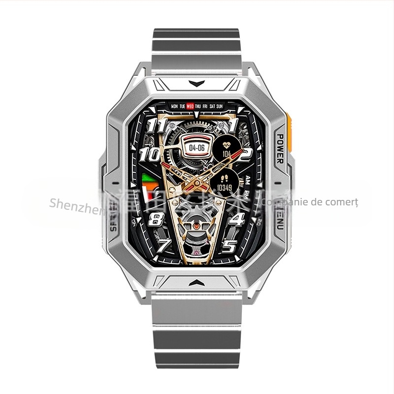 CrossBorder X1Pro ceas inteligent cu ritm cardiac Bluetooth apel busolă presiune barometrică asistent vocal pedometru ceas sport