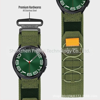 Potrivit pentru Samsung Watch 6/6c curea cu eliberare rapidă cu buton, curea din nailon Velcro, curea de mână sport pentru 4c/5pro