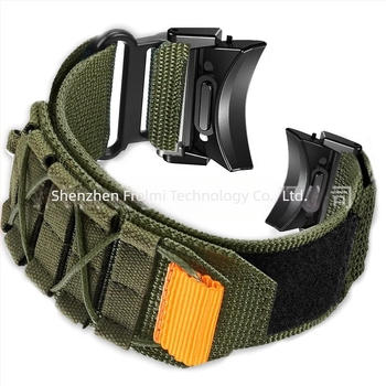 Potrivit pentru Samsung Watch 6/6c curea cu eliberare rapidă cu buton, curea din nailon Velcro, curea de mână sport pentru 4c/5pro