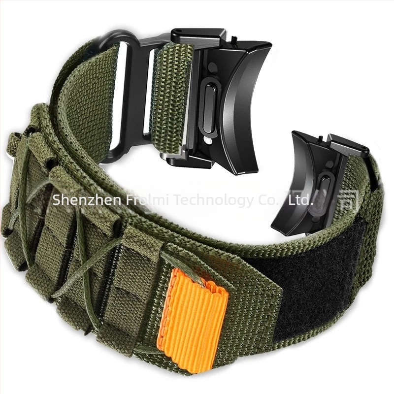 Potrivit pentru Samsung Watch 6/6c curea cu eliberare rapidă cu buton, curea din nailon Velcro, curea de mână sport pentru 4c/5pro