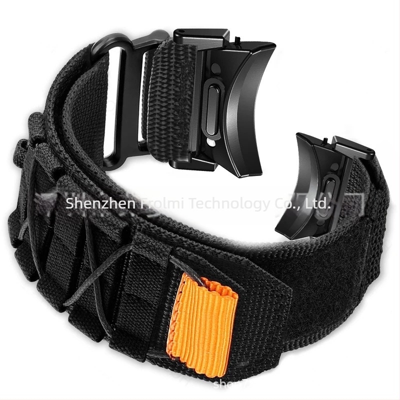 Potrivit pentru Samsung Watch 6/6c curea cu eliberare rapidă cu buton, curea din nailon Velcro, curea de mână sport pentru 4c/5pro