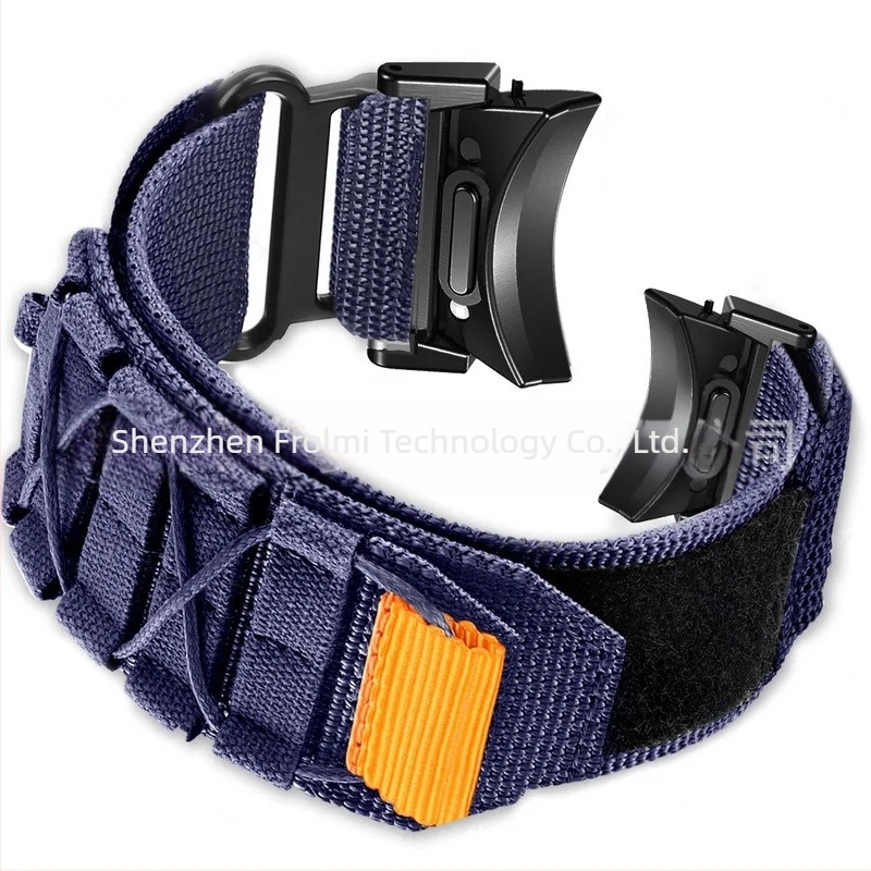 Potrivit pentru Samsung Watch 6/6c curea cu eliberare rapidă cu buton, curea din nailon Velcro, curea de mână sport pentru 4c/5pro