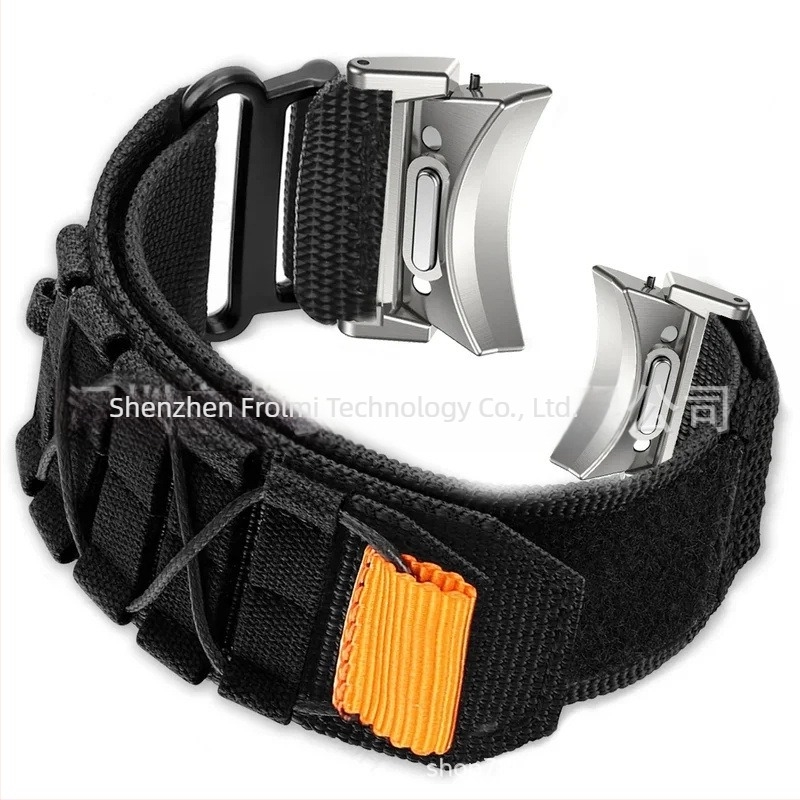 Potrivit pentru Samsung Watch 6/6c curea cu eliberare rapidă cu buton, curea din nailon Velcro, curea de mână sport pentru 4c/5pro