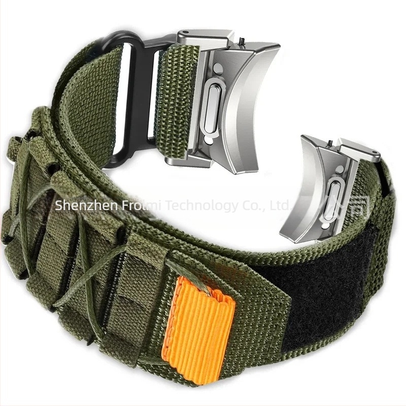 Potrivit pentru Samsung Watch 6/6c curea cu eliberare rapidă cu buton, curea din nailon Velcro, curea de mână sport pentru 4c/5pro