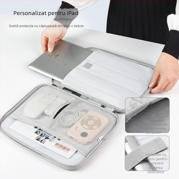 Geantă portabilă pentru tabletă iPad de 11 inch, husă de protecție pentru birou, husă de afaceri, anti-stropire, geantă interioară orizontală pentru tabletă, portabilă