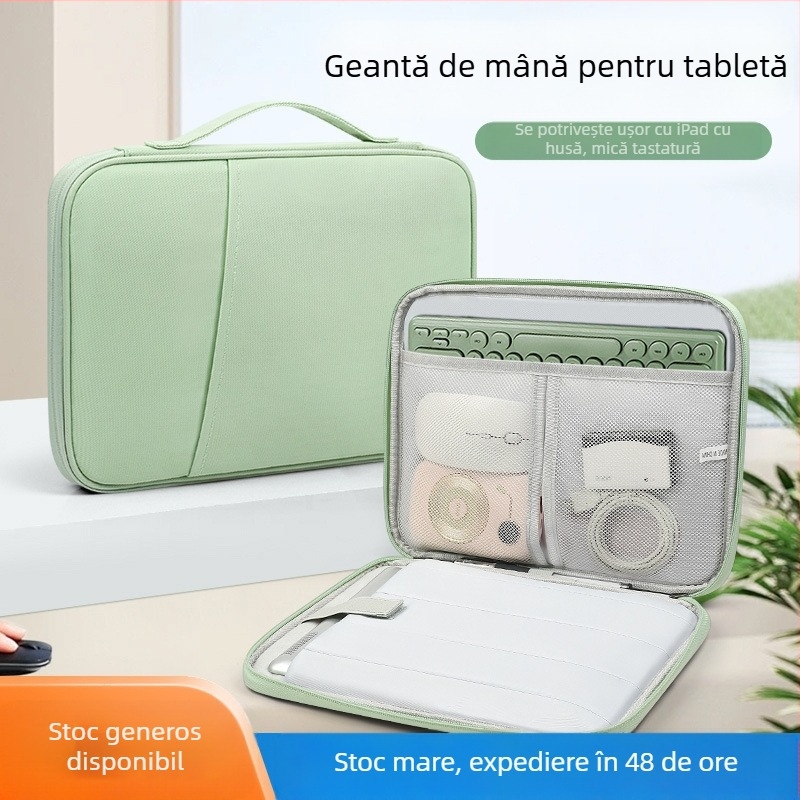 Geantă portabilă pentru tabletă iPad de 11 inch, husă de protecție pentru birou, husă de afaceri, anti-stropire, geantă interioară orizontală pentru tabletă, portabilă