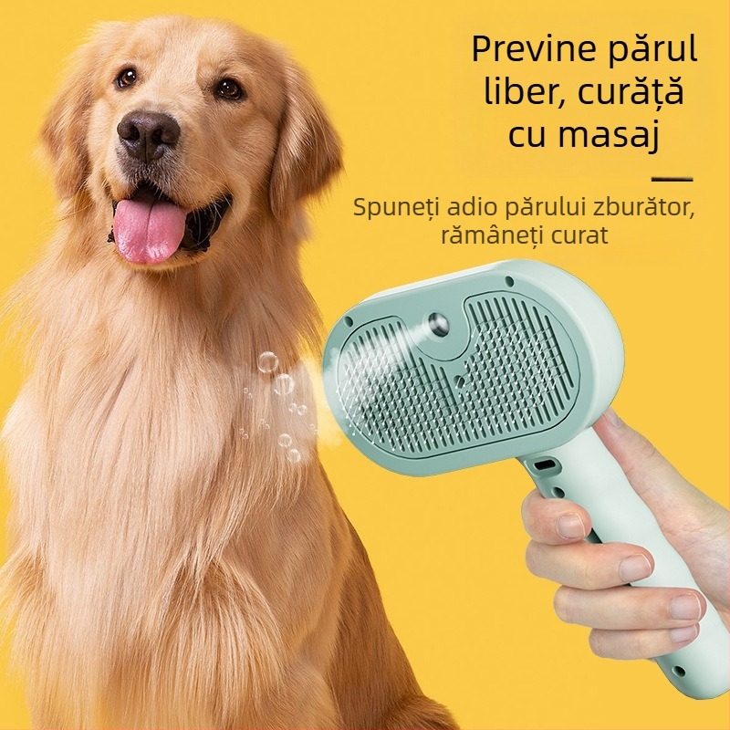 Transfrontalieră Pet Pieptene Spray Pieptene Pisică Furnituri pentru Animale de Companie Fără Păr Zburător AC Pieptene Pet Pieptene Pisică Pieptene