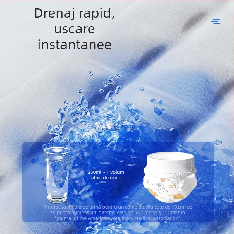 Scutece fiziologice de unică folosință pentru câini masculi, pantaloni, confortabili și respirabili, etanși, ușor de absorbit și fără osmoză inversă, pentru interior și exterior
