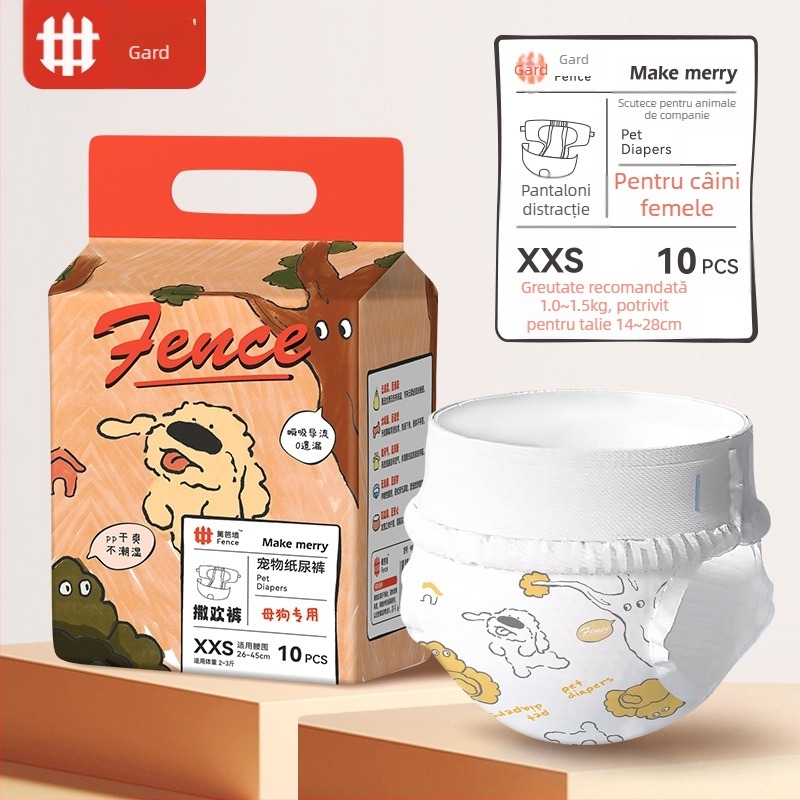 Scutece fiziologice de unică folosință pentru câini masculi, pantaloni, confortabili și respirabili, etanși, ușor de absorbit și fără osmoză inversă, pentru interior și exterior