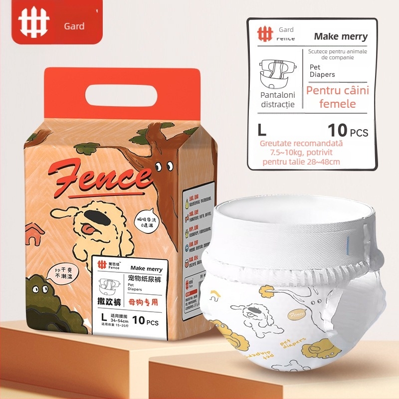 Scutece fiziologice de unică folosință pentru câini masculi, pantaloni, confortabili și respirabili, etanși, ușor de absorbit și fără osmoză inversă, pentru interior și exterior