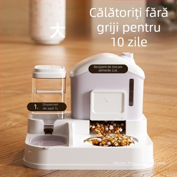 Pisică bol hrană pentru pisici bazin zăpadă casă hrănire automată adăpător integrat anti-răsturnare animal de companie pisică cățeluș câine orez bol dublu bol