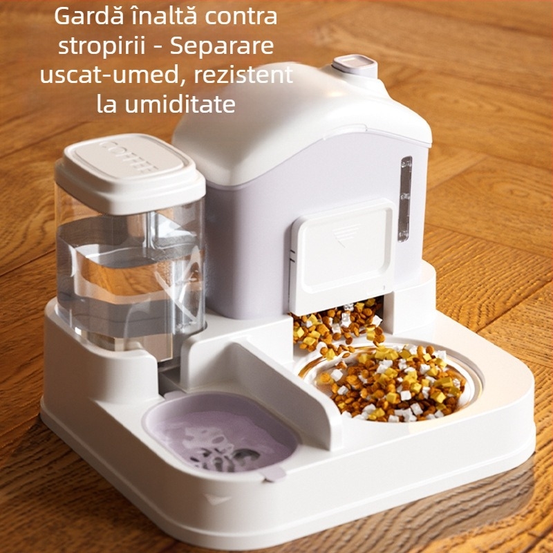 Pisică bol hrană pentru pisici bazin zăpadă casă hrănire automată adăpător integrat anti-răsturnare animal de companie pisică cățeluș câine orez bol dublu bol