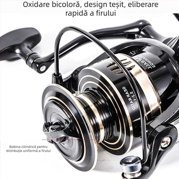 Roată de pescuit complet metalică, roată de pescuit, roată de pescuit, roată de pescuit, roată de pescuit, roată de pescuit cu lamă, roată de aruncare cu telecomandă, echipamente de pescuit en-gros