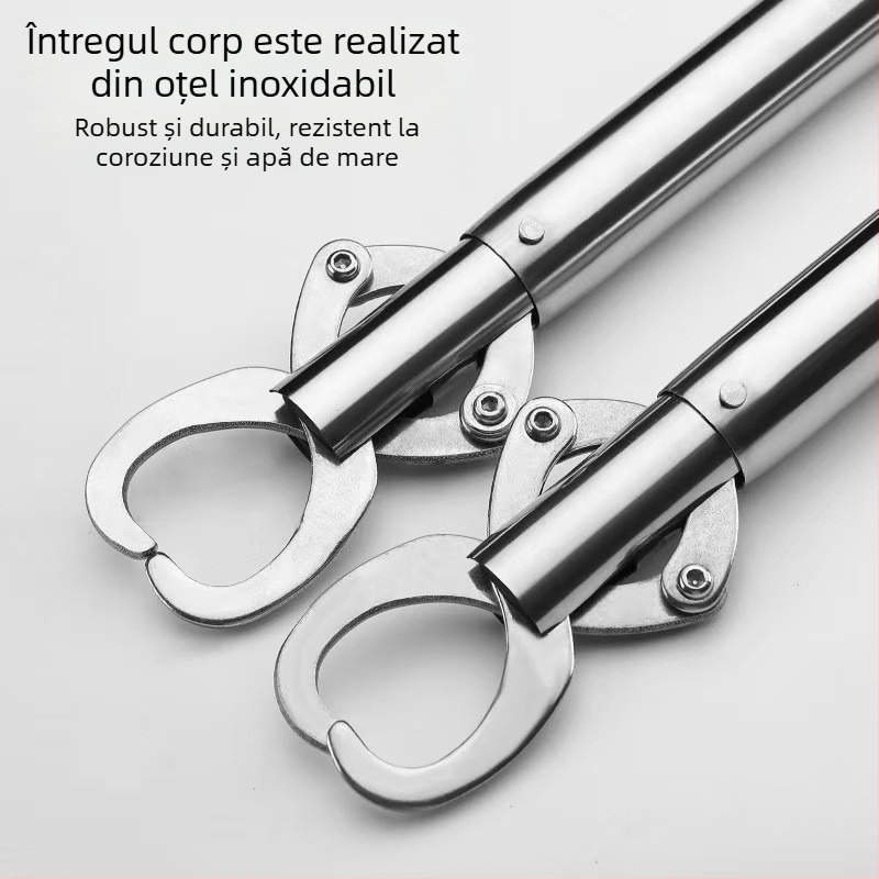 Nou dispozitiv extins din oțel inoxidabil pentru controlul peștilor, pentru a controla obiecte gigantice, forceps Luya, forceps pentru controlul pescuitului, ultra-ușor, întărit cu apă de mare proaspătă