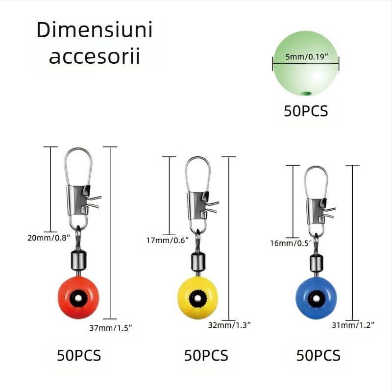 200 de piese, set de blocuri de mărgele pentru pescuit maritim, în trei culori, set de scaune plutitoare cu fasole de mare, inel în formă de 8, pol de mare, cu conector