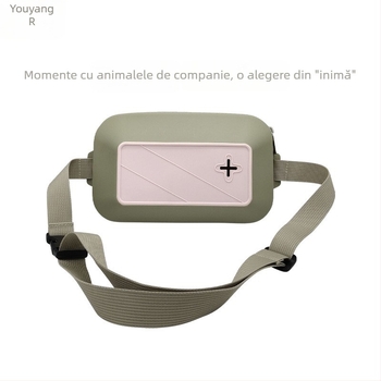 2024 Produs nou transfrontalier pentru animale de companie, geantă de talie din silicon pentru hrănire, geantă portabilă pentru excursii cu animale de companie, geantă pentru gustări