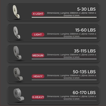 Bandă de rezistență pentru antrenament de forță, pentru atletism, pentru bărbați, pentru acasă, bandă de tensiune din latex elastică, culoare gri-negru, în gradient