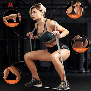 Bandă de rezistență pentru antrenament de forță, pentru atletism, pentru bărbați, pentru acasă, bandă de tensiune din latex elastică, culoare gri-negru, în gradient