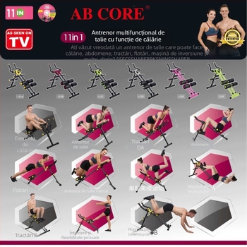 Thor Brand Ab Core Aparat de înfrumusețare multifuncțional pentru talie Echipament de fitness Lazy Exerciții abdominale pentru talie Echipament de fitness abdominal la domiciliu