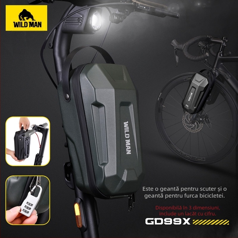 WILD MAN Trotinetă electrică EVA Hard Shell Quick Release Bag Bag pliabil pentru bicicletă electrică