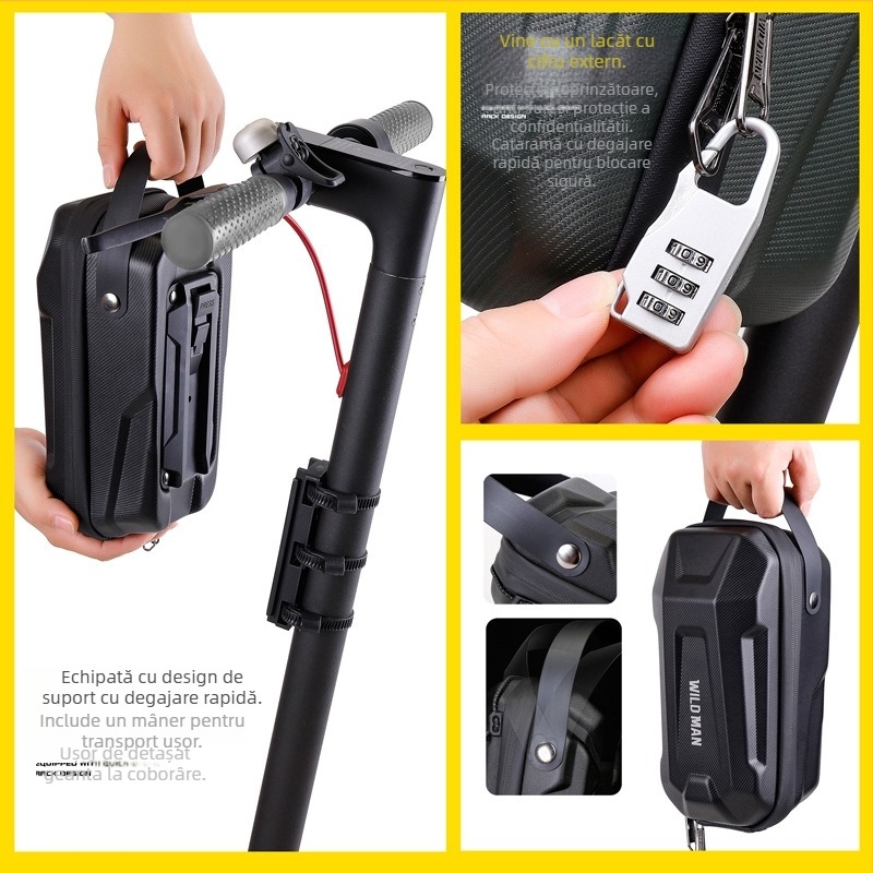 WILD MAN Trotinetă electrică EVA Hard Shell Quick Release Bag Bag pliabil pentru bicicletă electrică