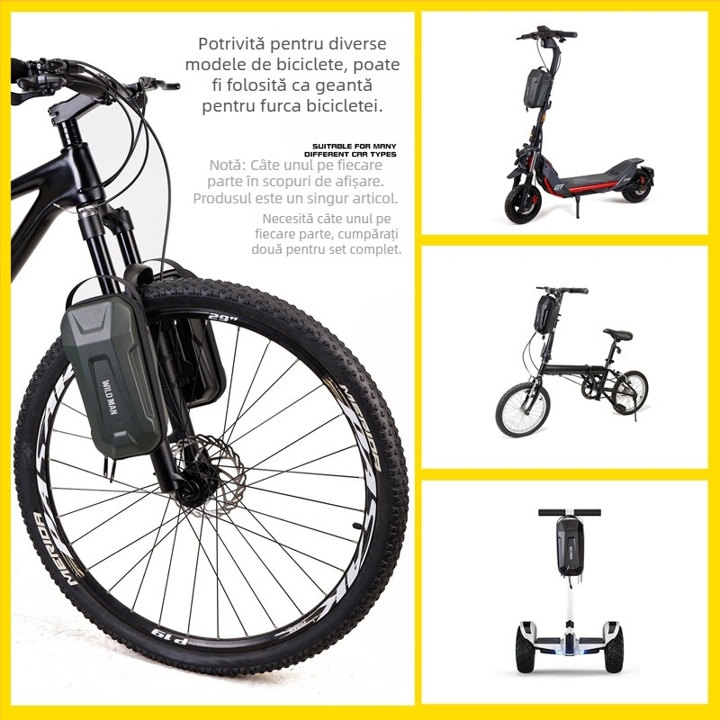 WILD MAN Trotinetă electrică EVA Hard Shell Quick Release Bag Bag pliabil pentru bicicletă electrică