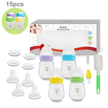 Set de biberoane colorate, cutie cadou, set cadou pentru nou-născuți, cadou pentru comerț exterior, biberon PP, set pentru botez cu lună plină