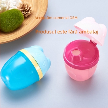 Lapte praf portabil direct din fabrică, cu trei straturi, cu trei compartimente, cutie rotativă pentru lapte praf, cutie de depozitare pentru lapte praf pentru nou-născuți