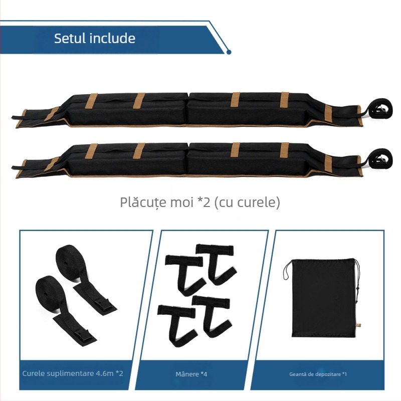 Mașină acoperiș moale pad acoperiș portbagaj portbagaj protector capac surfboard snowboard anti-alunecare acoperiș bagaje moale pad