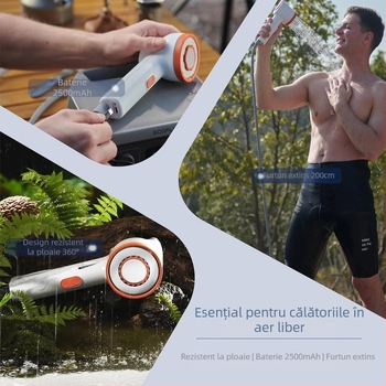2025 Nou duș exterior iluminat integrat baie gadget practic camping dormitor acasă duș mobil electric