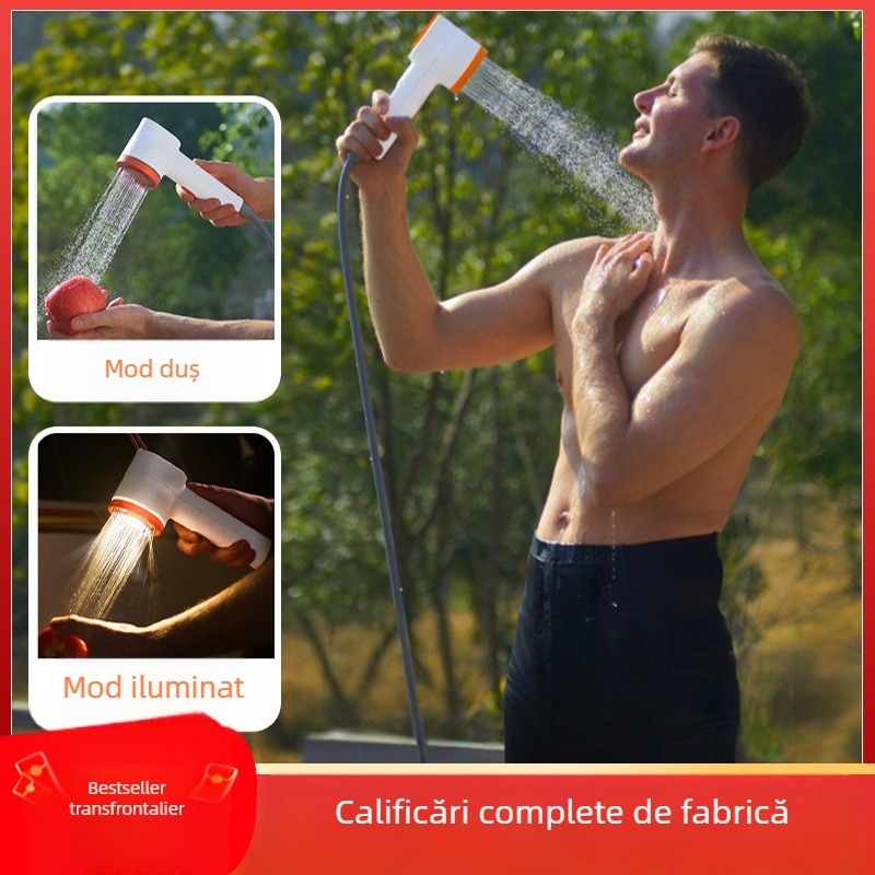 2025 Nou duș exterior iluminat integrat baie gadget practic camping dormitor acasă duș mobil electric