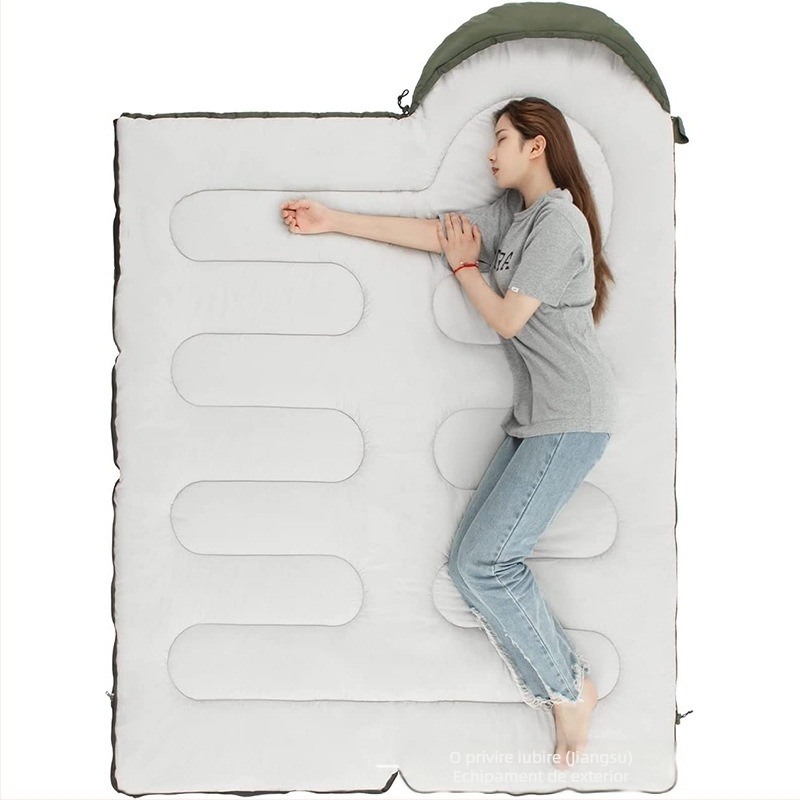 Sac de dormit personalizat pentru adulți, pliabil, în stil camping, îngroșat, cel mai bine vândut sac de dormit de culoare pură de la Amazon