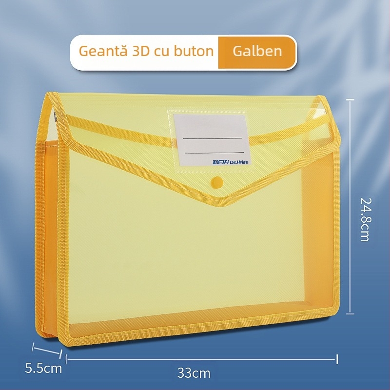 Geantă portabilă A4 pentru documente, geantă tridimensională de mare capacitate, geantă de stocare a datelor pentru manuale, geantă impermeabilă portabilă