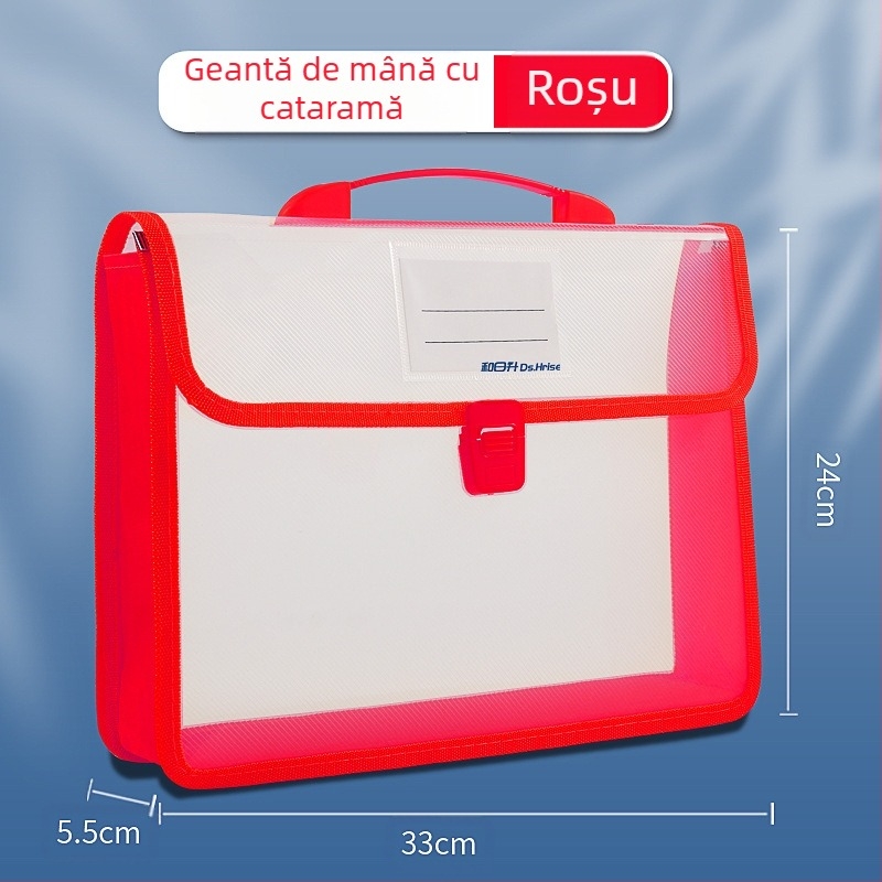 Geantă portabilă A4 pentru documente, geantă tridimensională de mare capacitate, geantă de stocare a datelor pentru manuale, geantă impermeabilă portabilă