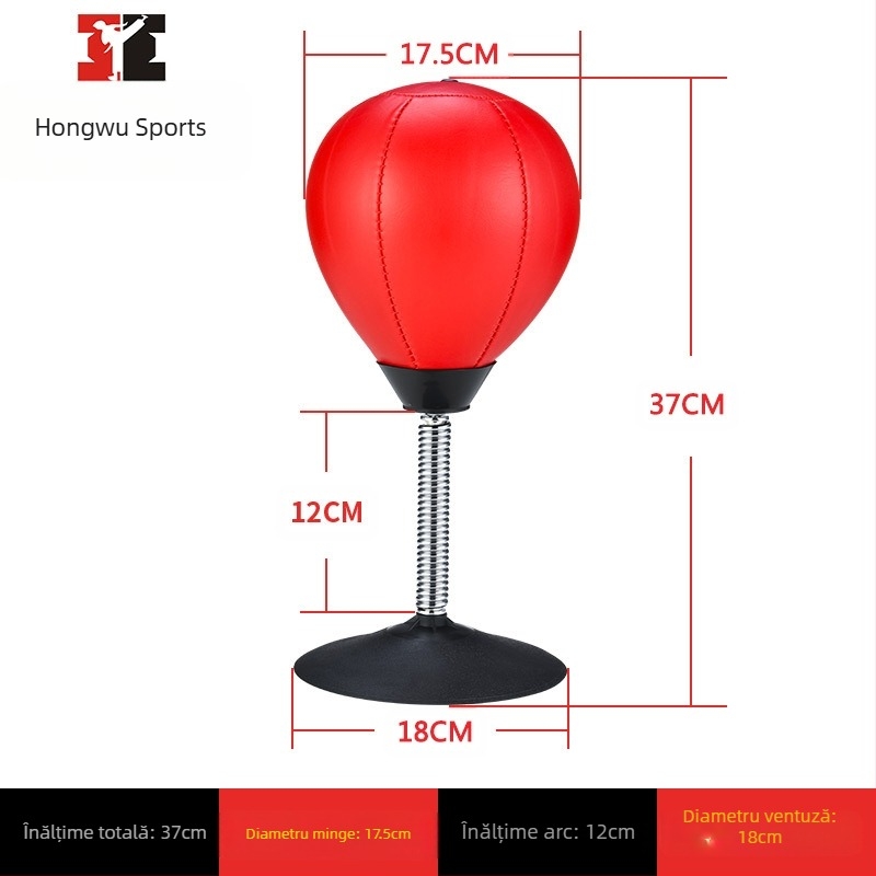 Minge de stres pentru birou cu ventuză - minge de reacție pentru box pentru copii