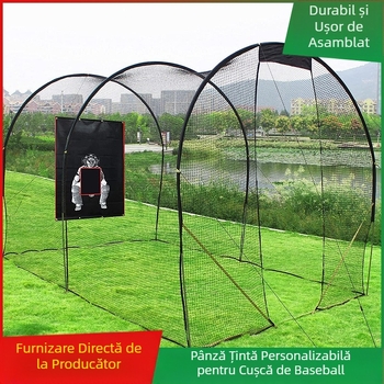 Pânză pentru țintă de baseball, 6 * 4ft, pânză pentru țintă de antrenament, 8 cataramă cu opt gheare + frânghie elastică