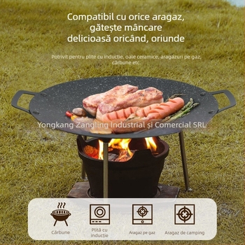Vânzări directe, farfurie coreeană pentru grătar, maifan, farfurie din piatră pentru grătar, camping în aer liber, teppanyaki, tigaie antiaderentă, aragaz cu card, en-gros