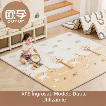 Covoraș de târâre pentru bebeluși, îngroșat, pentru sufragerie, pentru învățare, XPE, covoraș de târâre pentru bebeluși, pliabil, modern și simplu