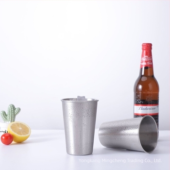 Cană de bere ondulată cu un singur strat din oțel inoxidabil 304, simplă, însoțitoare, convenabilă, pentru băuturi reci, comerț exterior cu ridicata